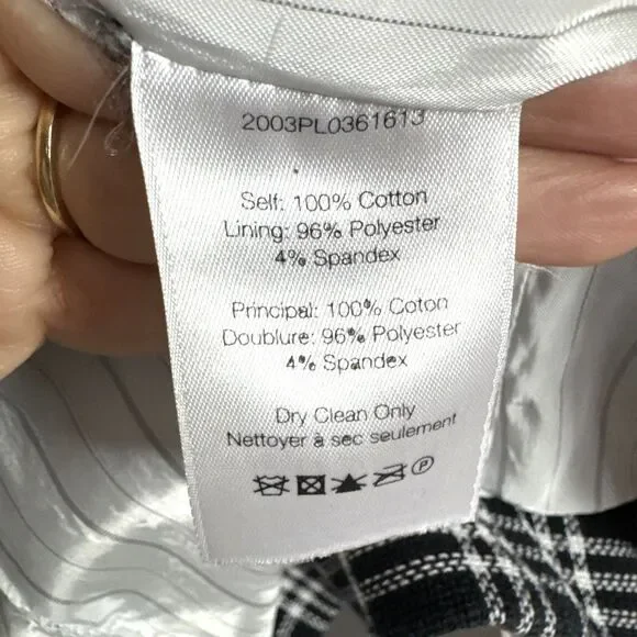 Veronica Beard Lyda Dickey Blazer Plaid Black White Designer Jacket Size 8 - Picture 6 of 16
